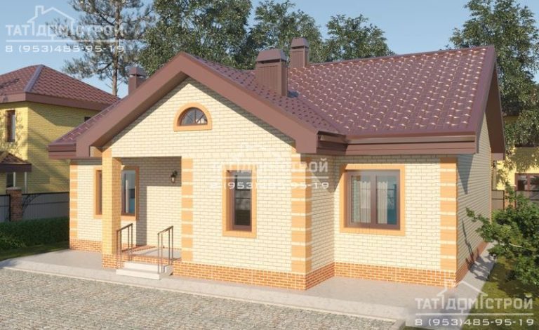 Кирпичный дом 116м² (крыльцо 9,2м²)