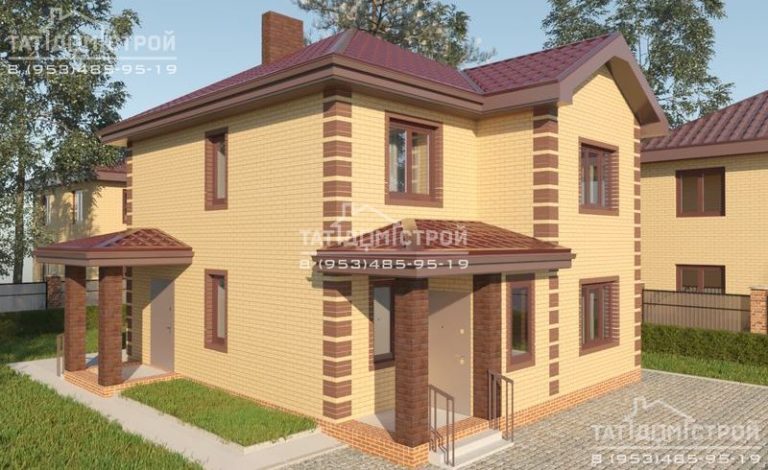 Кирпичный дом 141 м² + 3 террасы 14,3м²