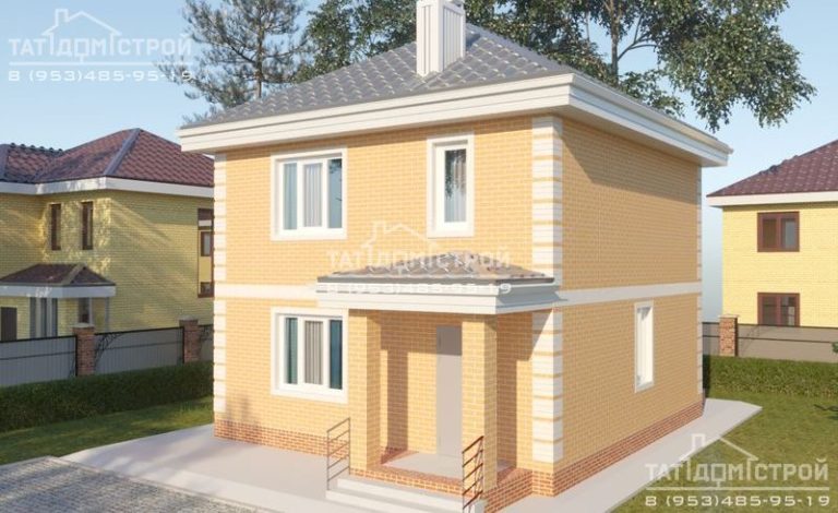 Кирпичный дом 110м² (крыльцо 4,1м²)
