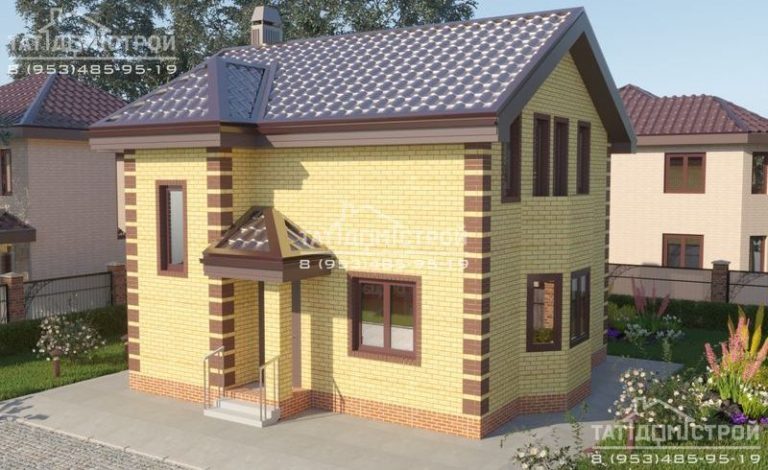 Кирпичный дом 116м² (крыльцо 1,5м²)