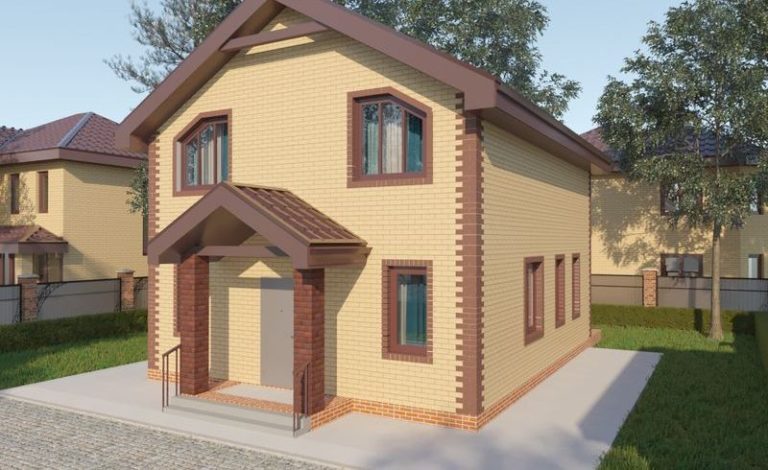 Кирпичный дом 126м² (крыльцо 4м²)