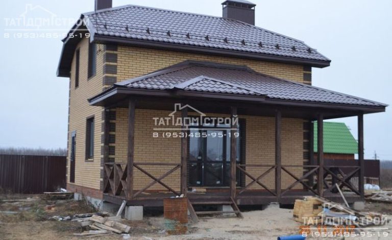 Коттедж 84м² с верандой 3х8м