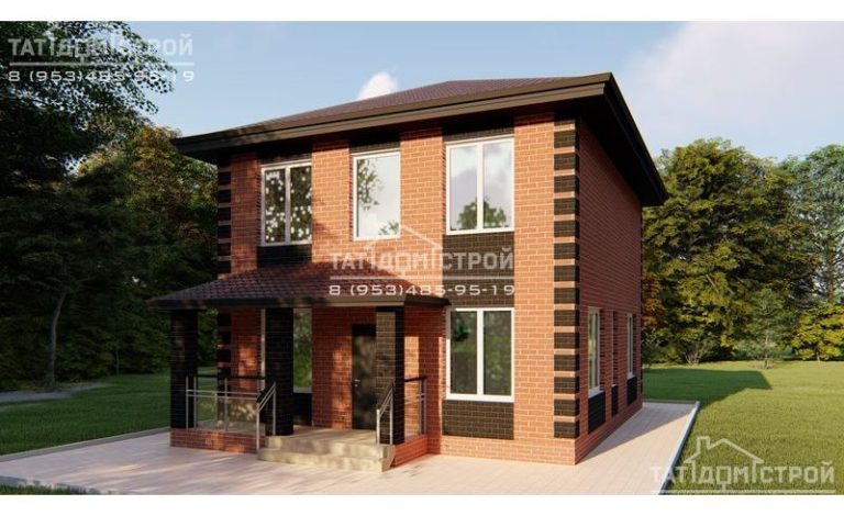 Кирпичный дом 127м2 и крыльцо 7,4м2