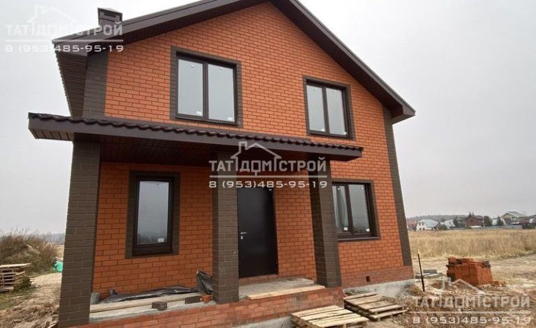 Кирпичный дом 134м2 + крыльцо 7м2 (Песчаные Ковали)