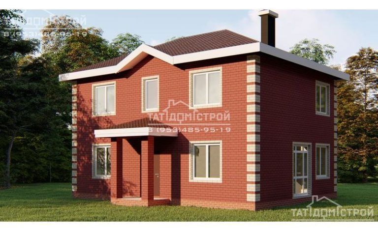 Кирпичный дом 153м² + крыльцо 3,3м² (Октябрьский)