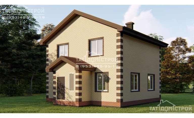 Кирпичный дом 130м² + крыльцо 4,7м² (г. Зеленодольск)