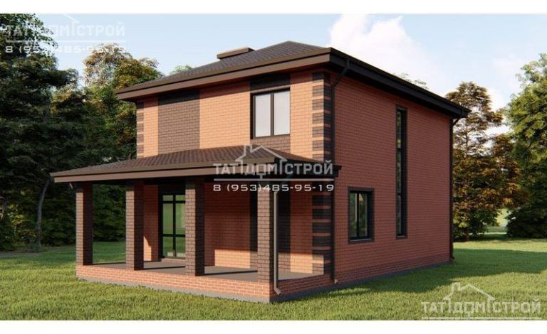 Кирпичный дом 148 м² (с учетом тамбура) (п. Пестрецы)