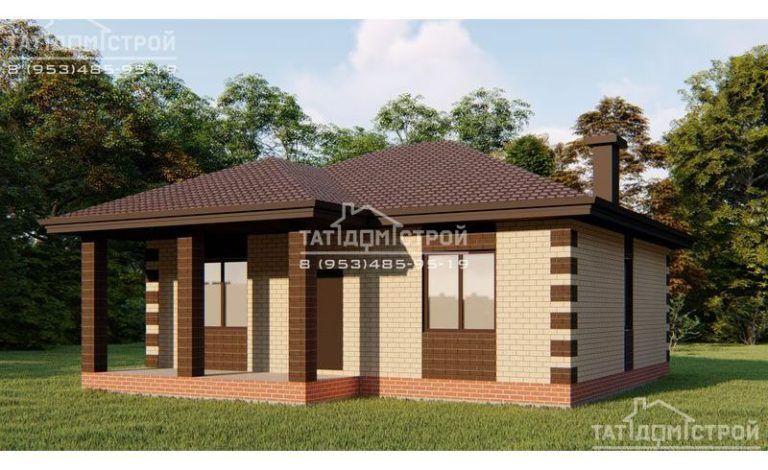 Кирпичный дом 71 м² веранда 11м² (Пестрецы)