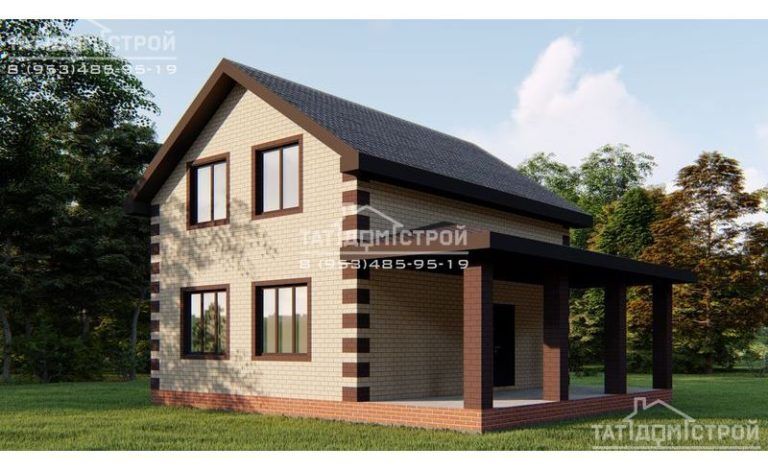 Кирпичный дом 101м² Терраса 27м² (Нармонка)
