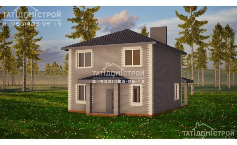Кирпичный дом 128 м² (Высокая гора)