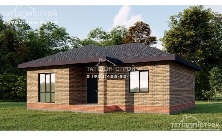 Кирпичный дом 82 м² (Кургузи)