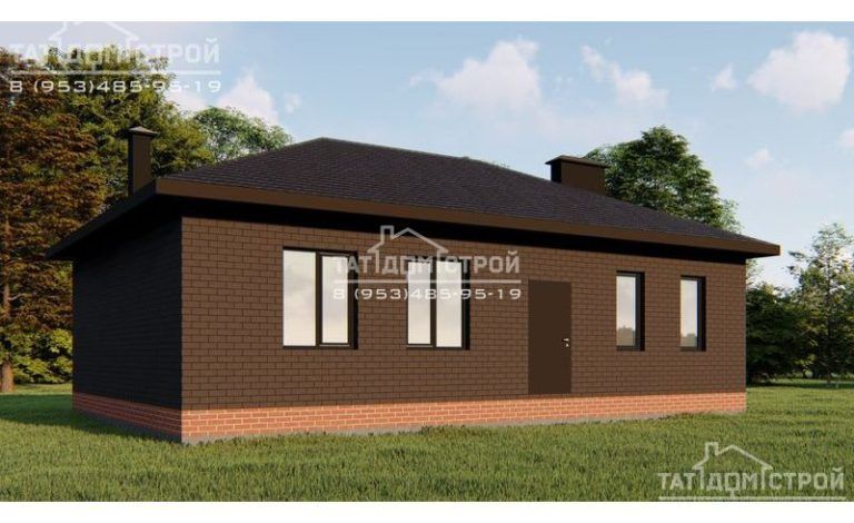 Кирпичный дом 85 м² (Семиозерка)