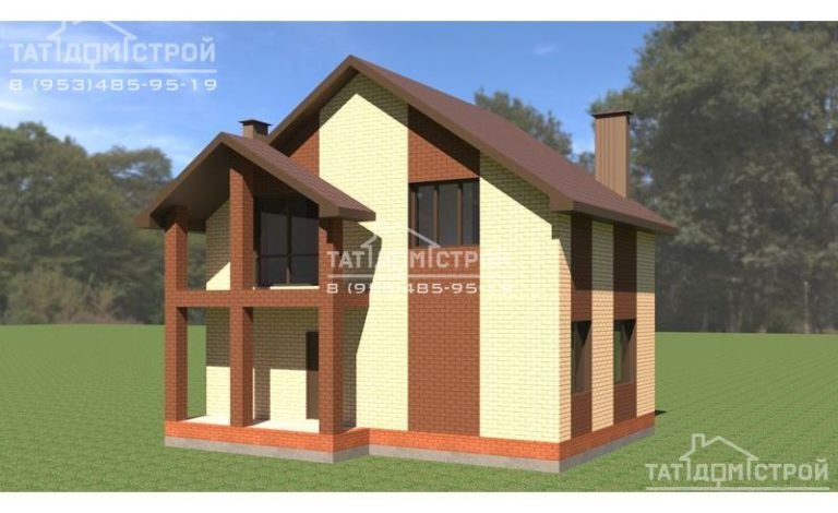Кирпичный дом 100 м² (Каймары)