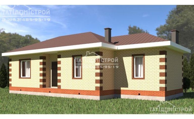 Кирпичный дом 98 м² (Лесное озеро)